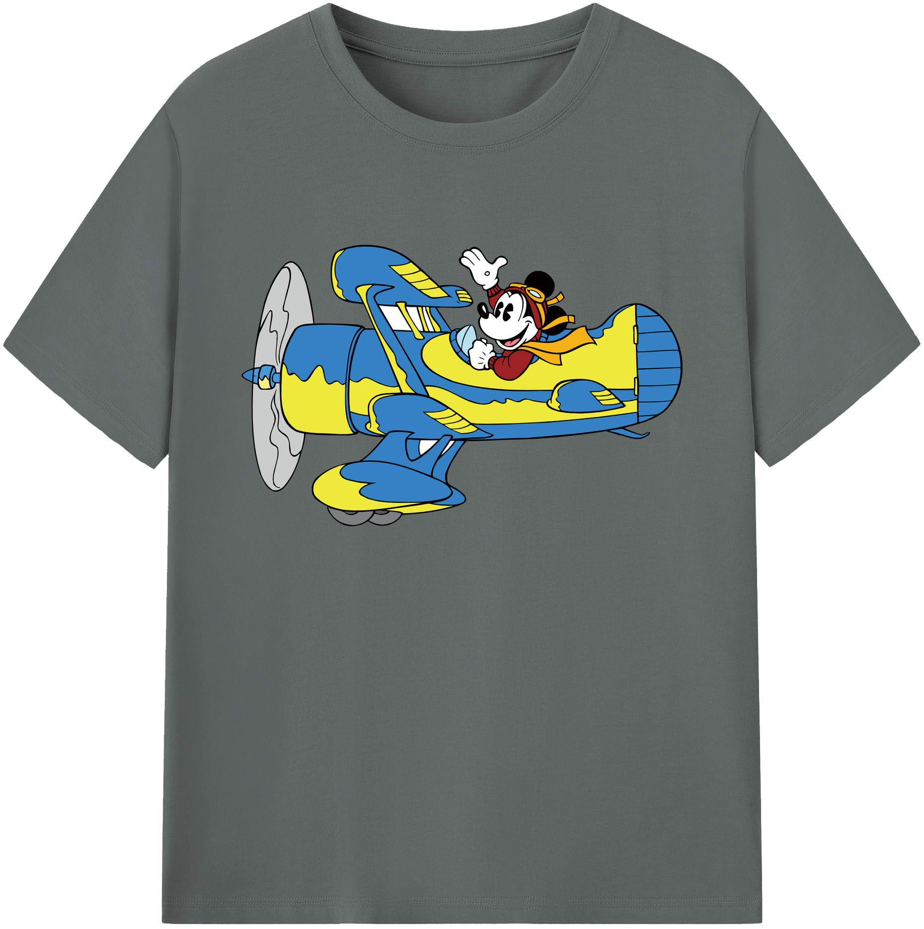 ミッキーマウス Mickey Mouse 綿100％ メンズ半袖Tシャツ｜肌触りやわらか＆通気性